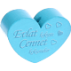motif bead, heart-shaped – "Evlat kokusu Cennet kokusudur" : light turquoise